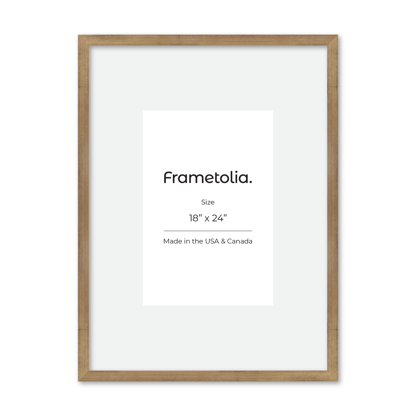 18" x 24" Brushed Gold Monaco Wall Frame