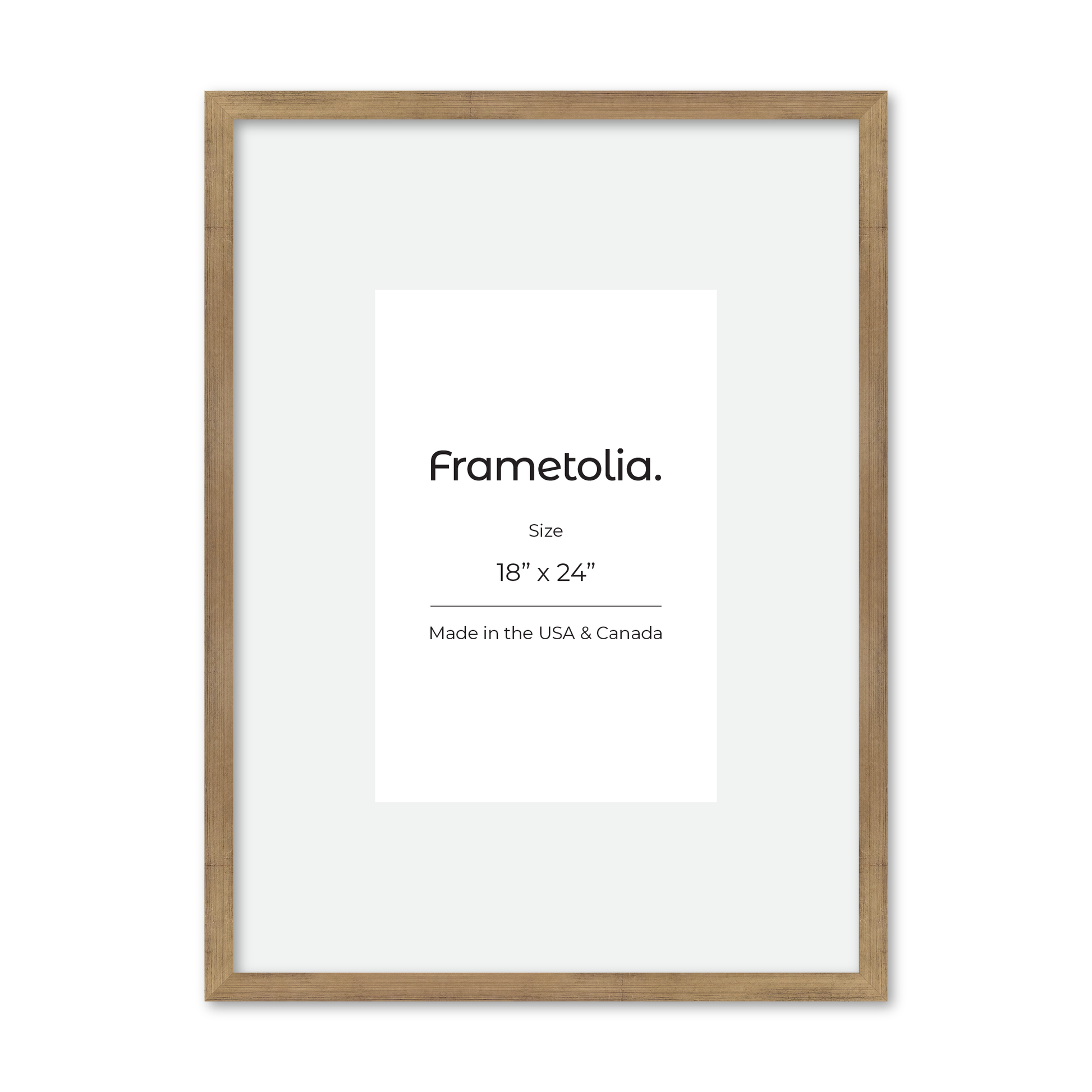 18" x 24" Brushed Gold Monaco Wall Frame
