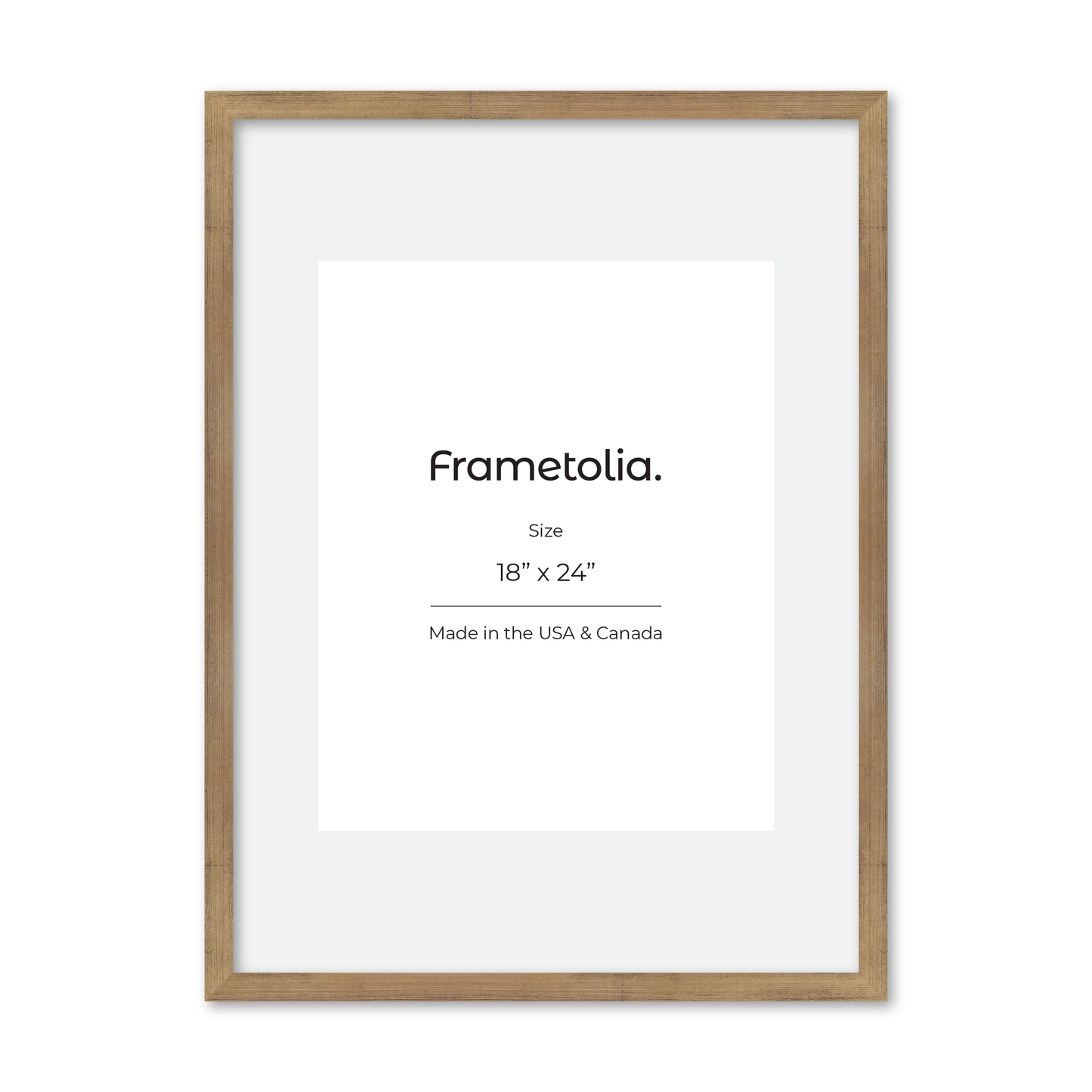18" x 24" Brushed Gold Monaco Wall Frame