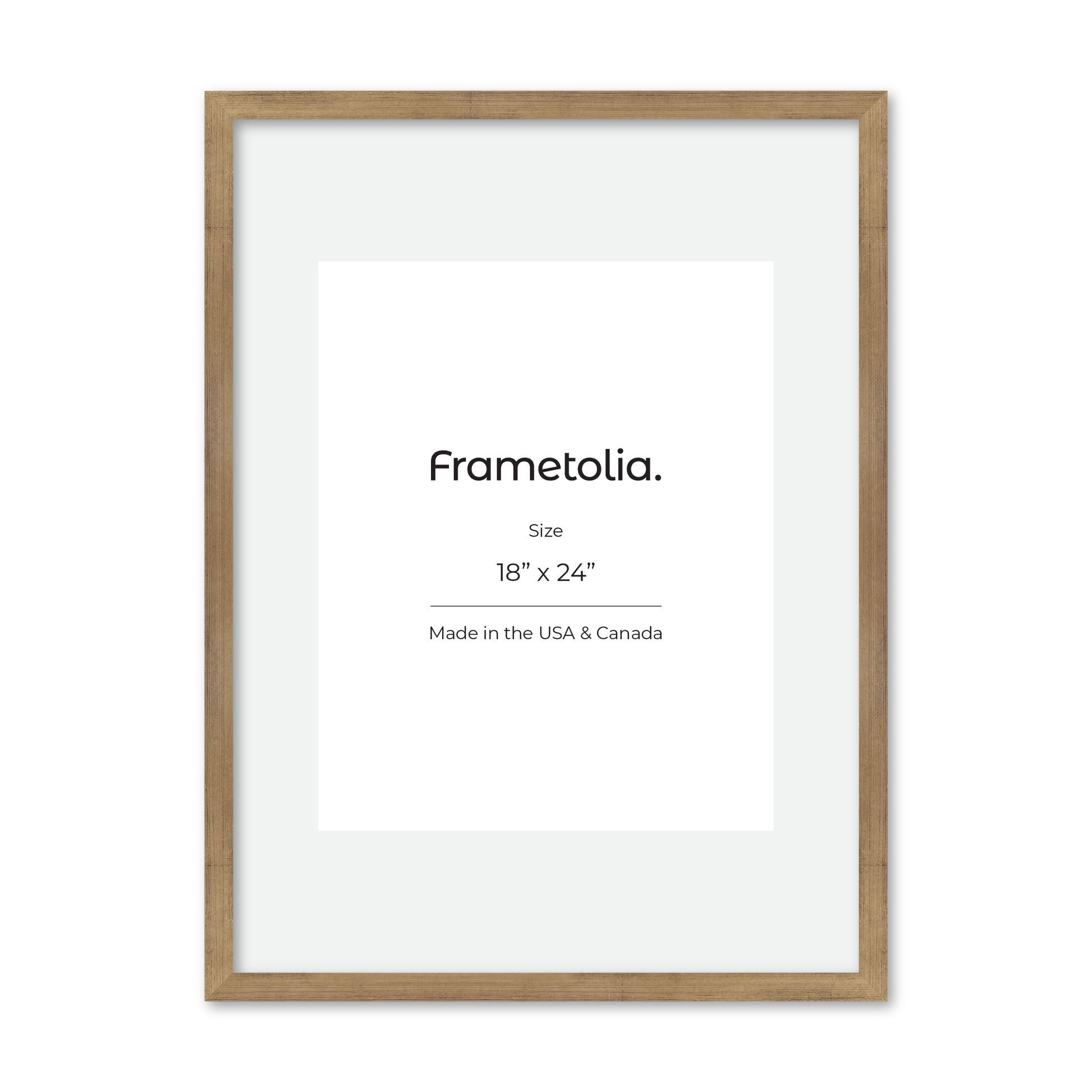 18" x 24" Brushed Gold Monaco Wall Frame