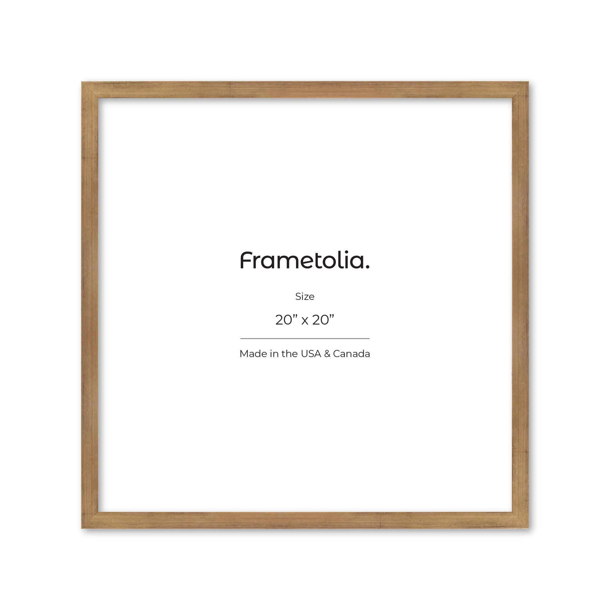 20" x 20" Brushed Gold Monaco Wall Frame