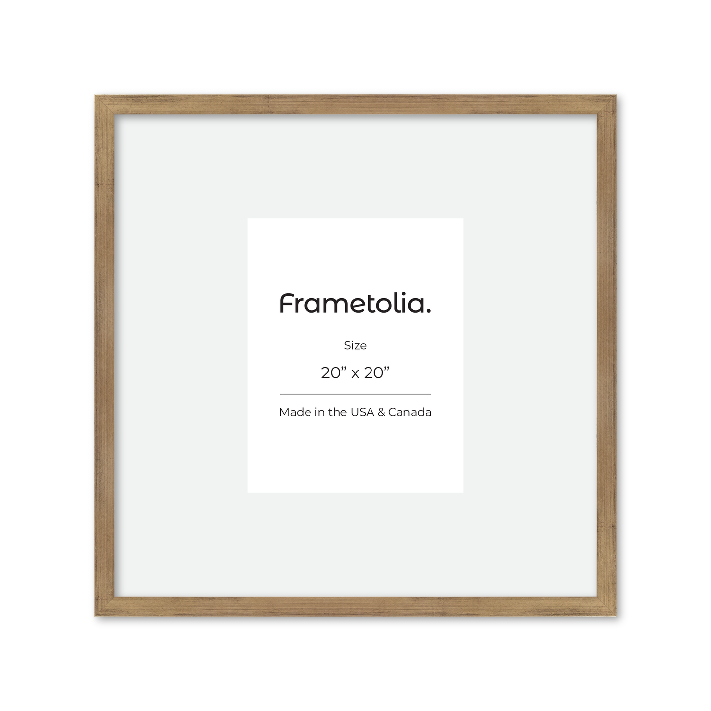 20" x 20" Brushed Gold Monaco Wall Frame