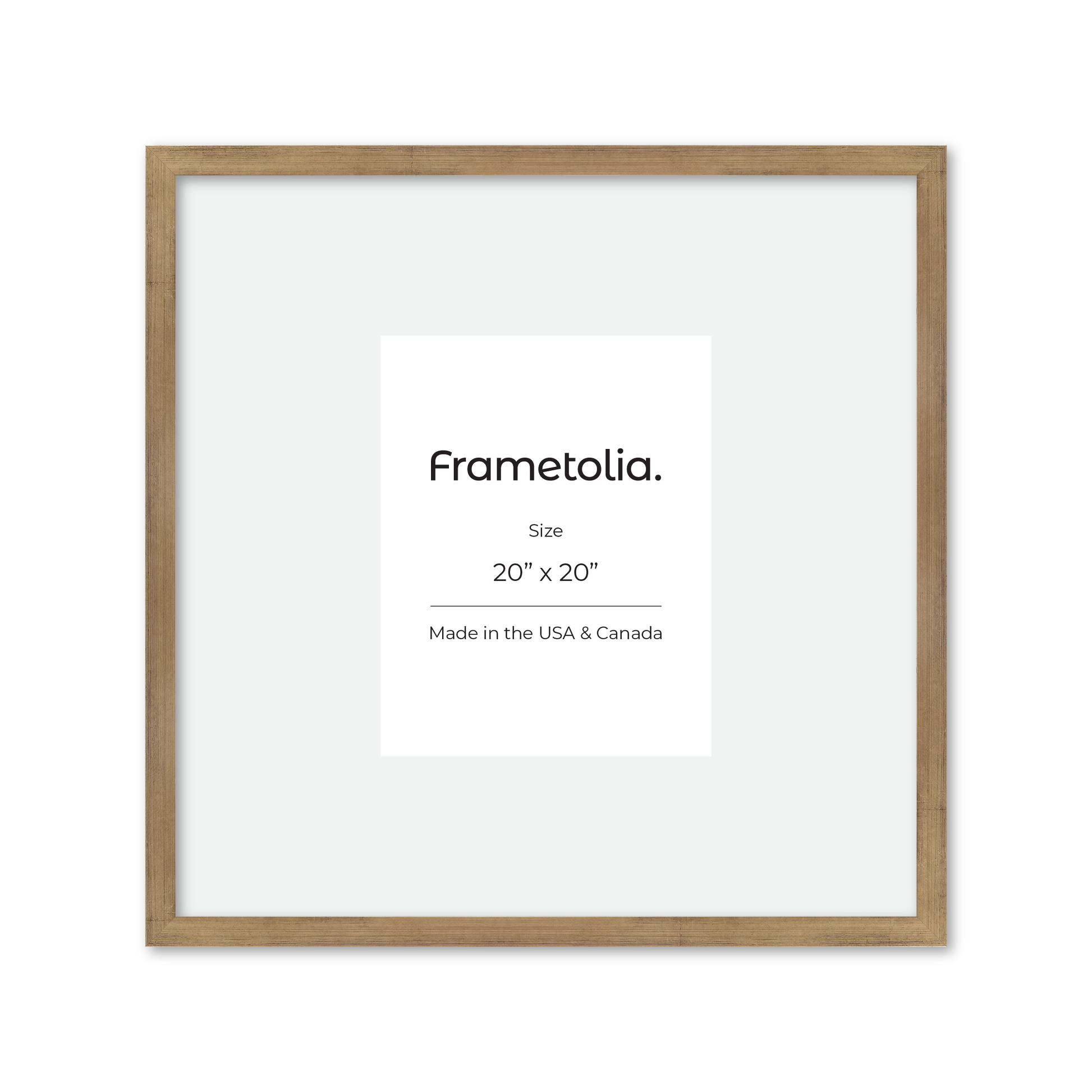 20" x 20" Brushed Gold Monaco Wall Frame