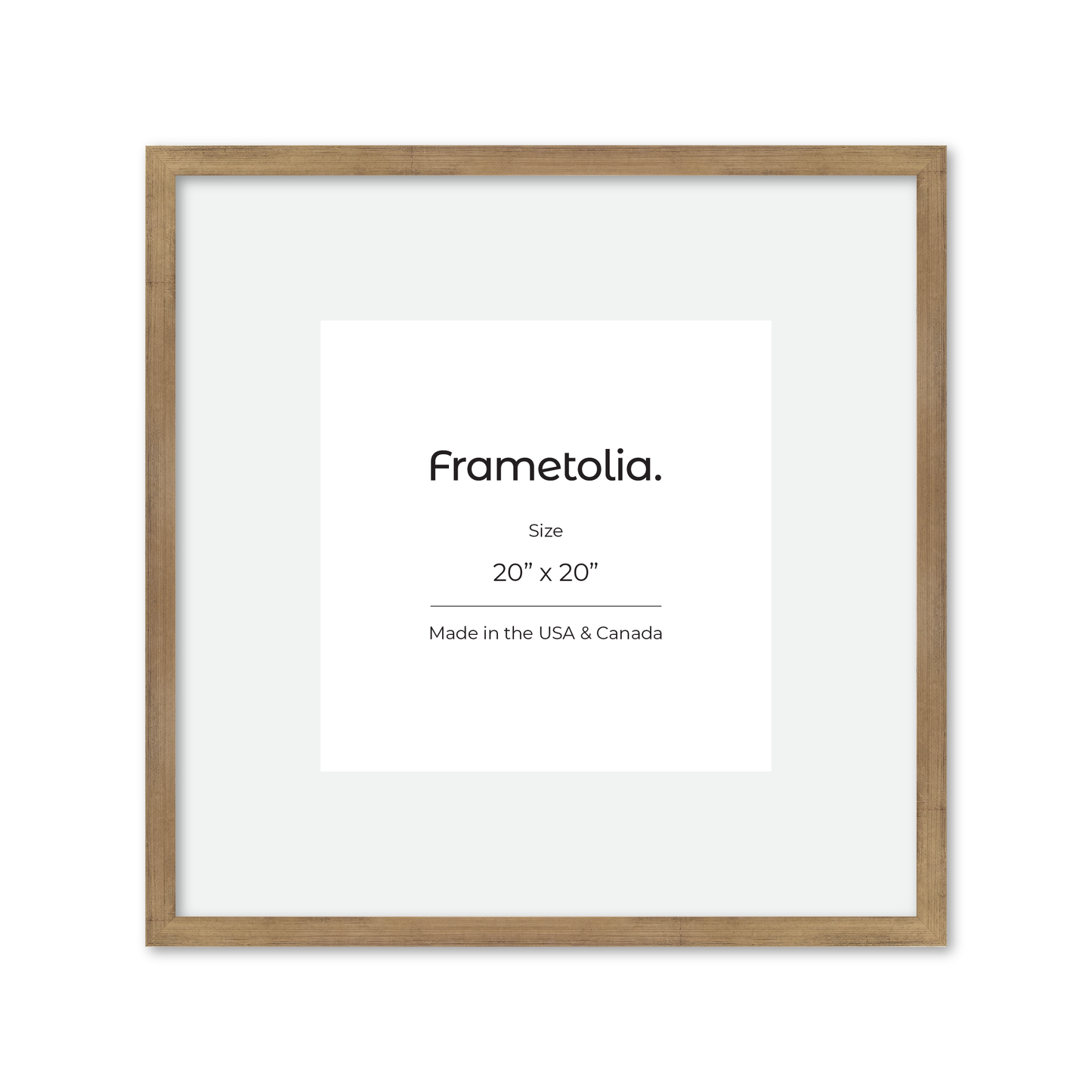 20" x 20" Brushed Gold Monaco Wall Frame