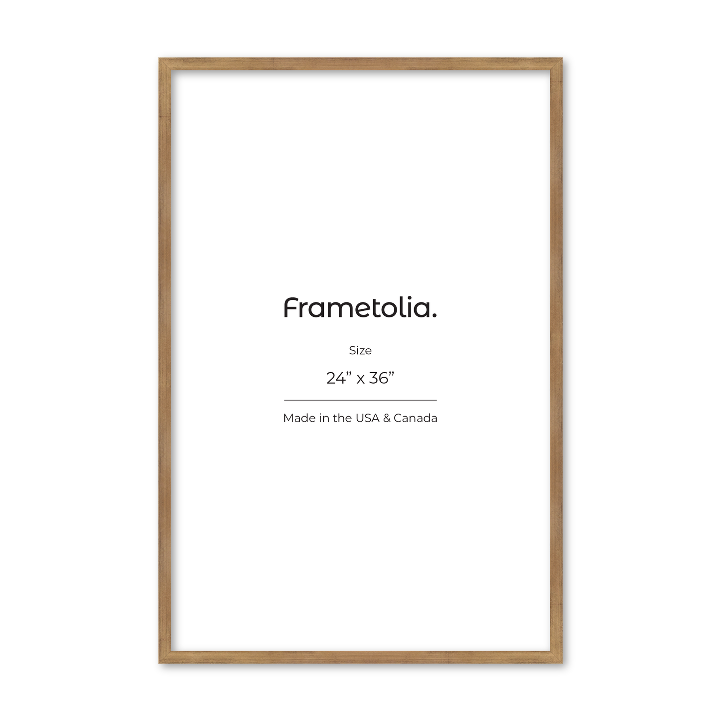24" x 36" Brushed Gold Monaco Wall Frame