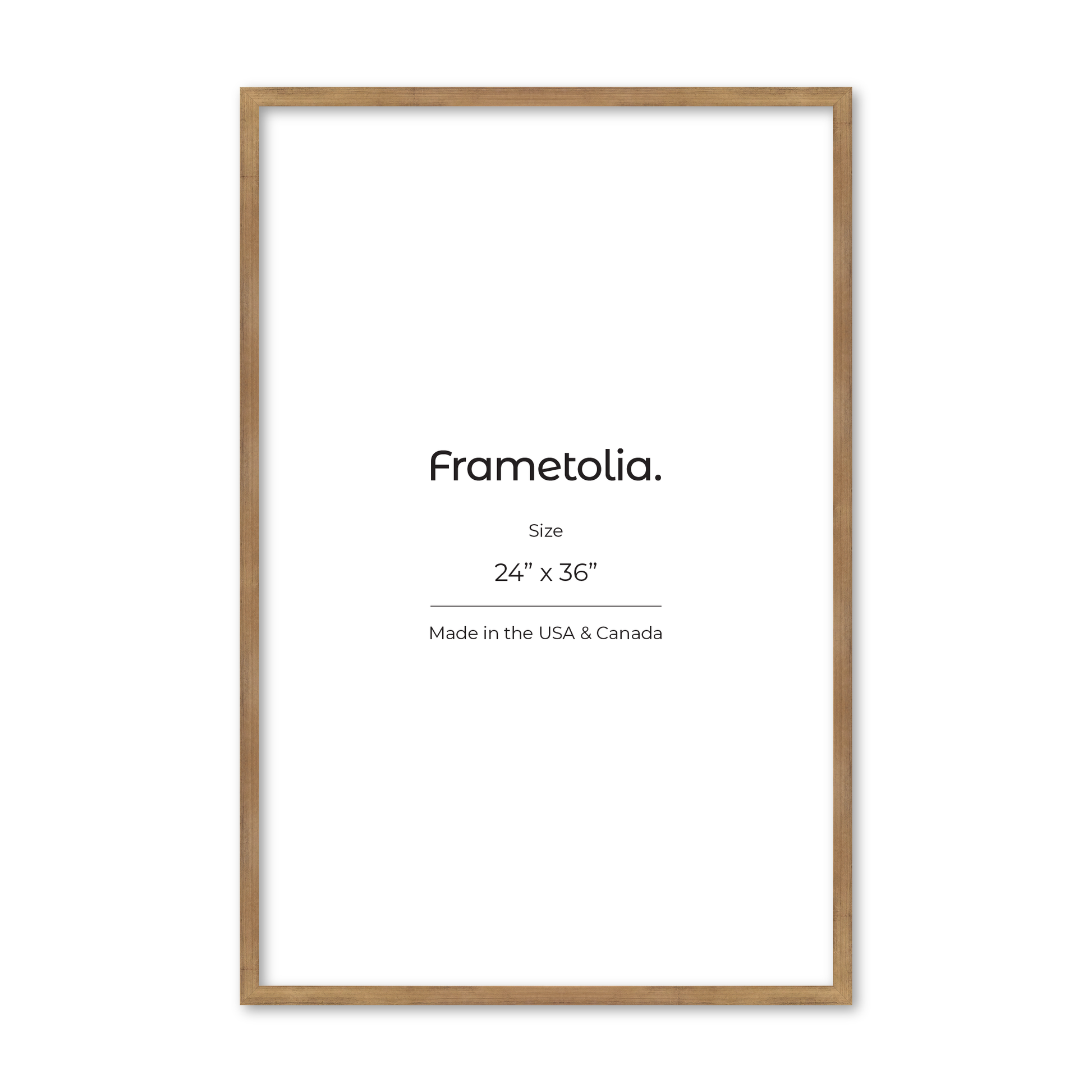 24" x 36" Brushed Gold Monaco Wall Frame