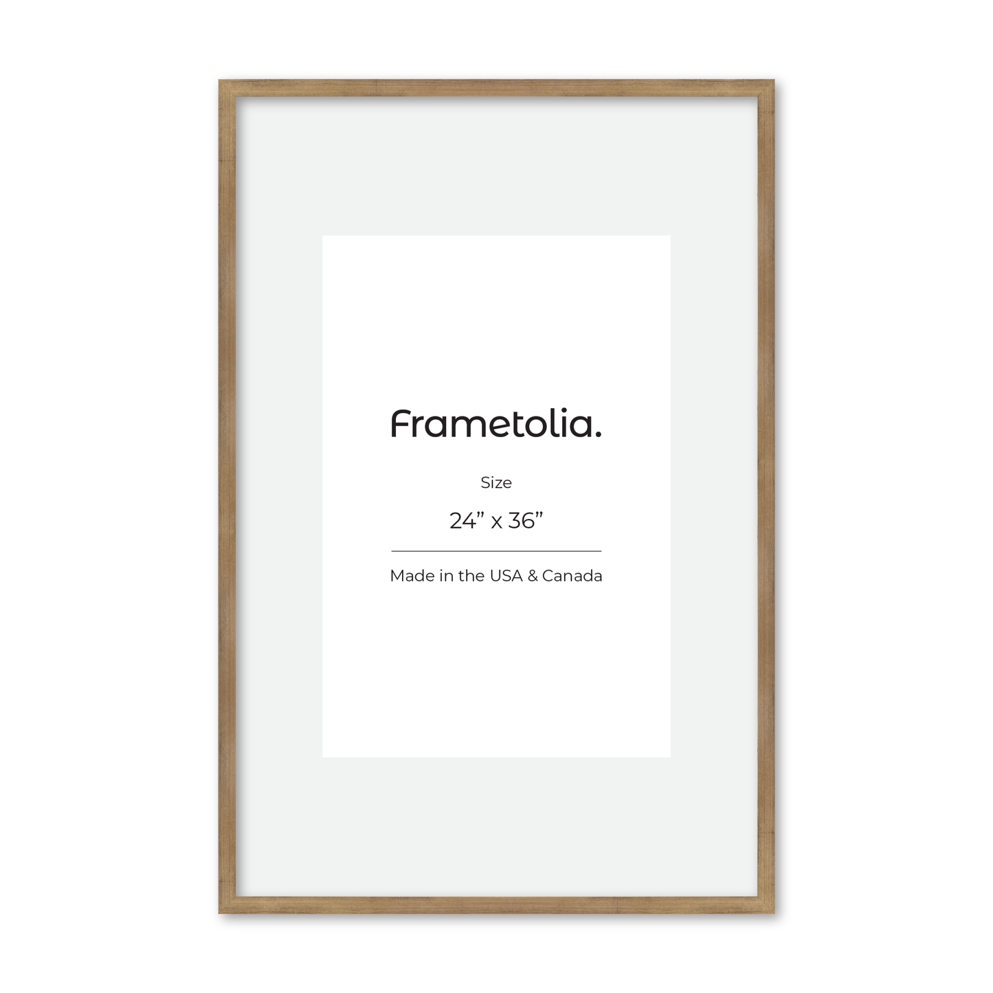 24" x 36" Brushed Gold Monaco Wall Frame