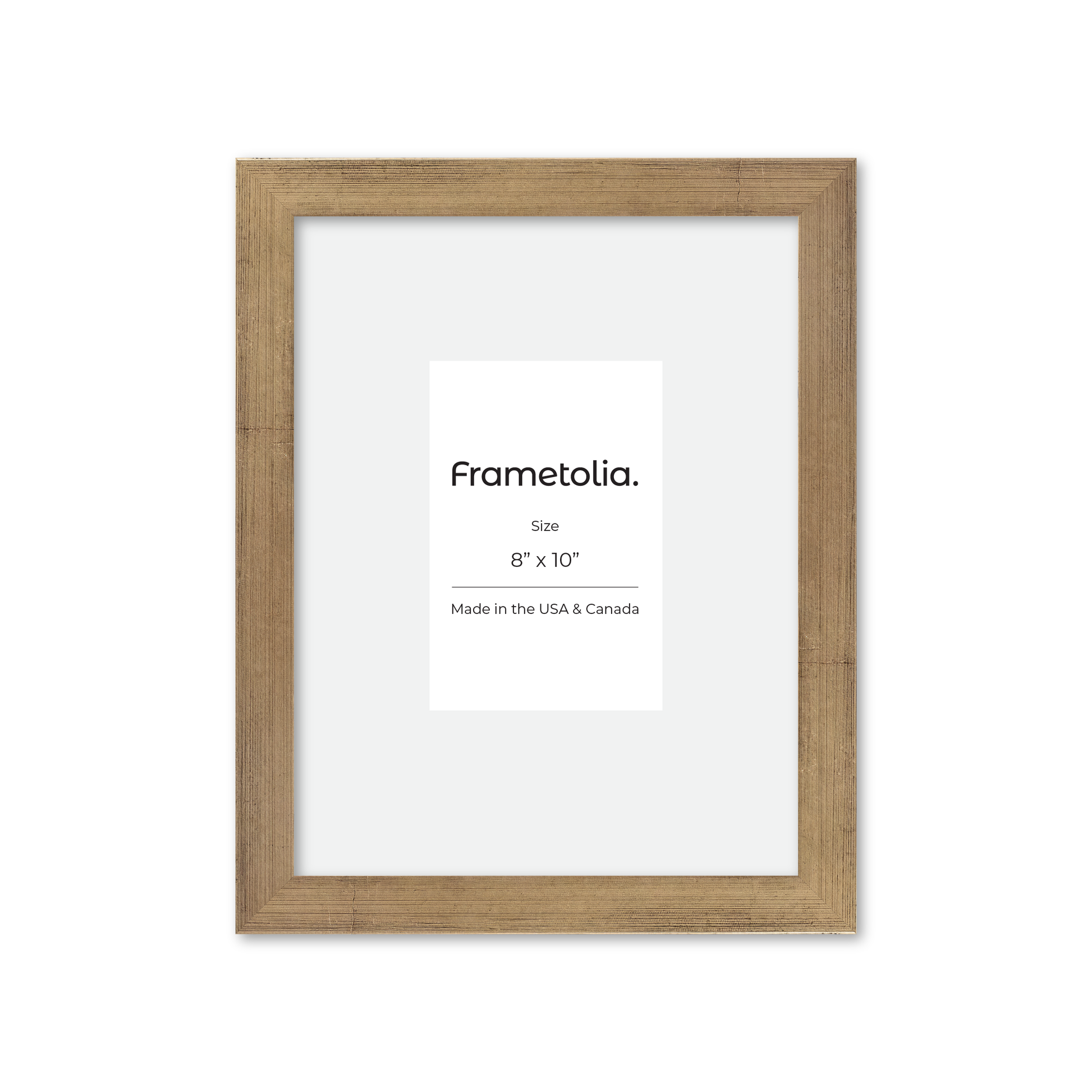 8" x 10" Brushed Gold Monaco Wall Frame