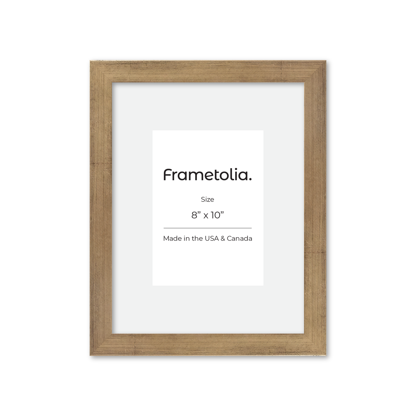 8" x 10" Brushed Gold Monaco Wall Frame
