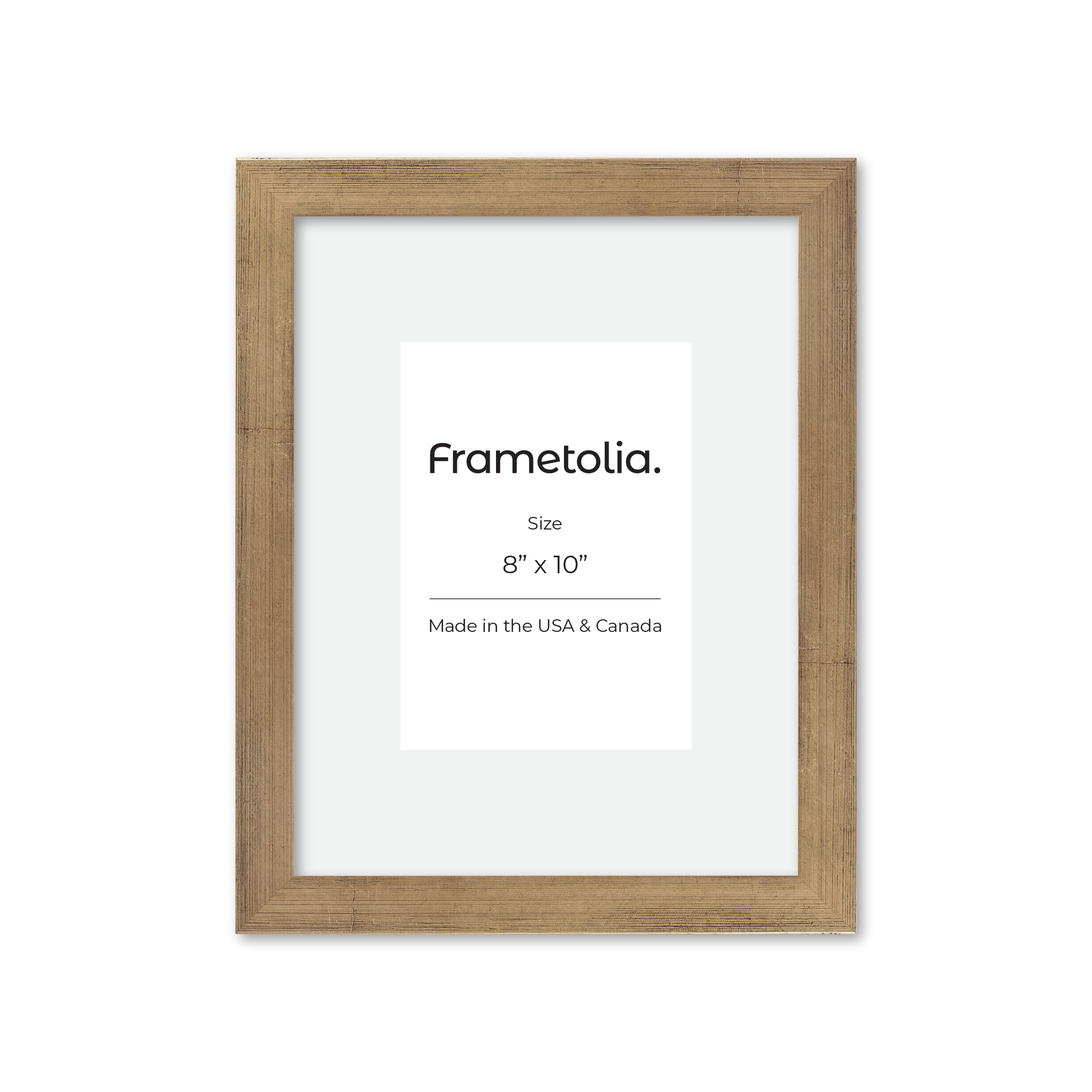 8" x 10" Brushed Gold Monaco Wall Frame