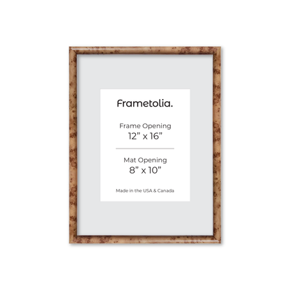 12" x 16" Caramel Burlwood Milano Wall Frame