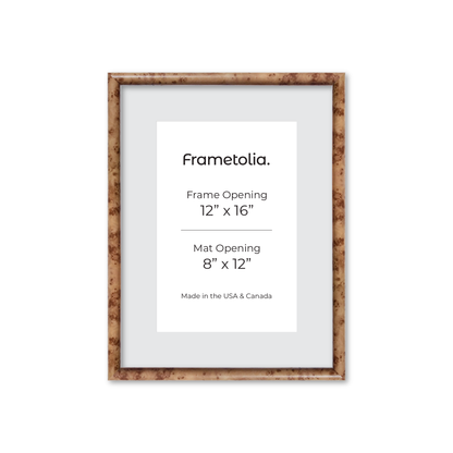 12" x 16" Caramel Burlwood Milano Wall Frame