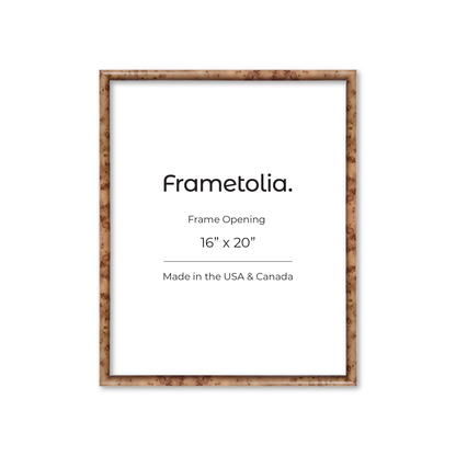 16" x 20" Caramel Burlwood Milano Wall Frame