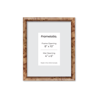 8" x 10" Caramel Burlwood Milano Wall Frame