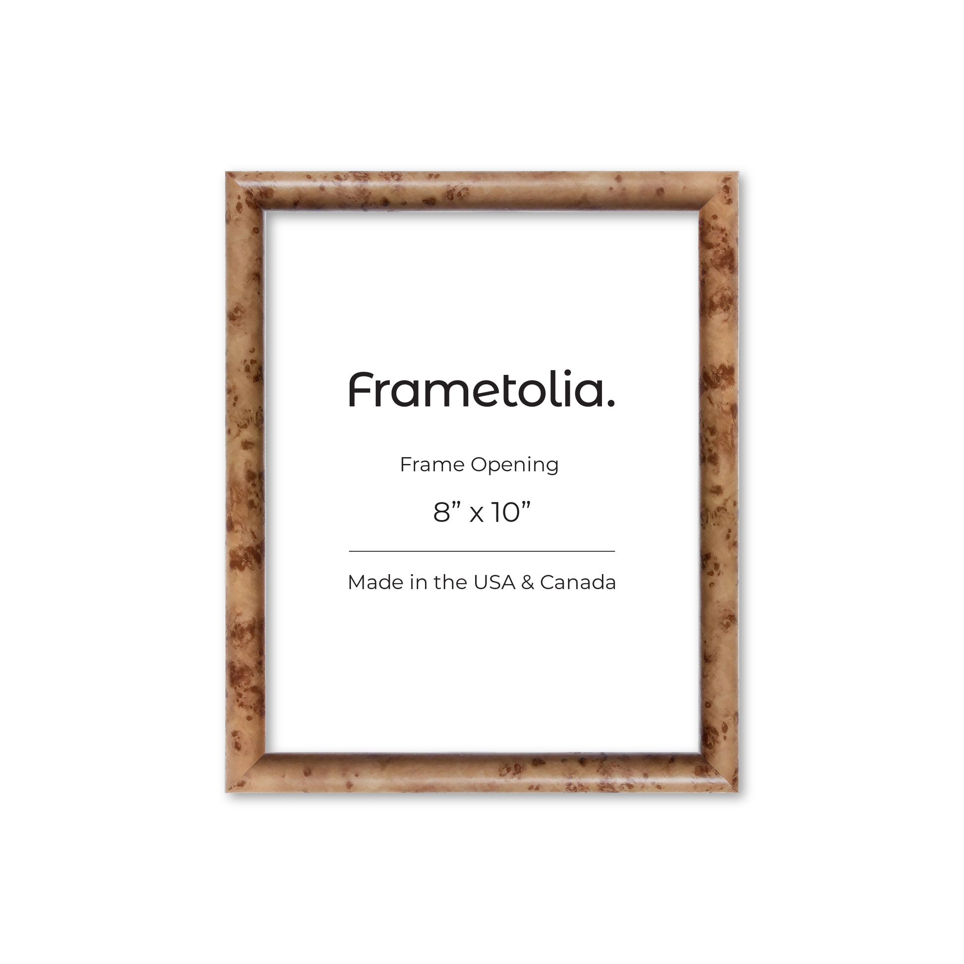 Caramel Burlwood Milano Wall Frame