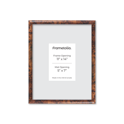 11" x 14" Amber Burlwood Milano Wall Frame