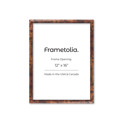 12" x 16" Amber Burlwood Milano Wall Frame