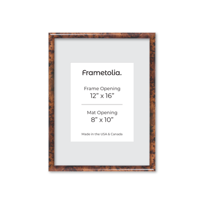 12" x 16" Amber Burlwood Milano Wall Frame
