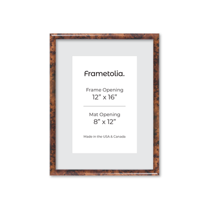 12" x 16" Amber Burlwood Milano Wall Frame