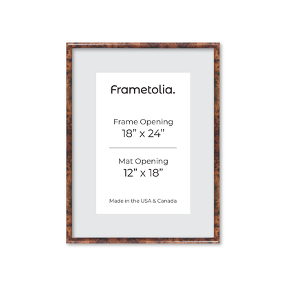 18" x 24" Amber Burlwood Milano Wall Frame