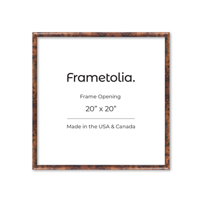 20" x 20" Amber Burlwood Milano Wall Frame