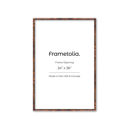 24" x 36" Amber Burlwood Milano Wall Frame