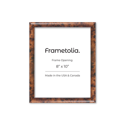 8" x 10" Amber Burlwood Milano Wall Frame