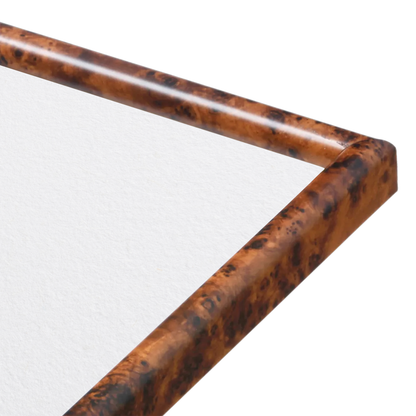 corner of the Amber Burlwood Milano Wall Frame