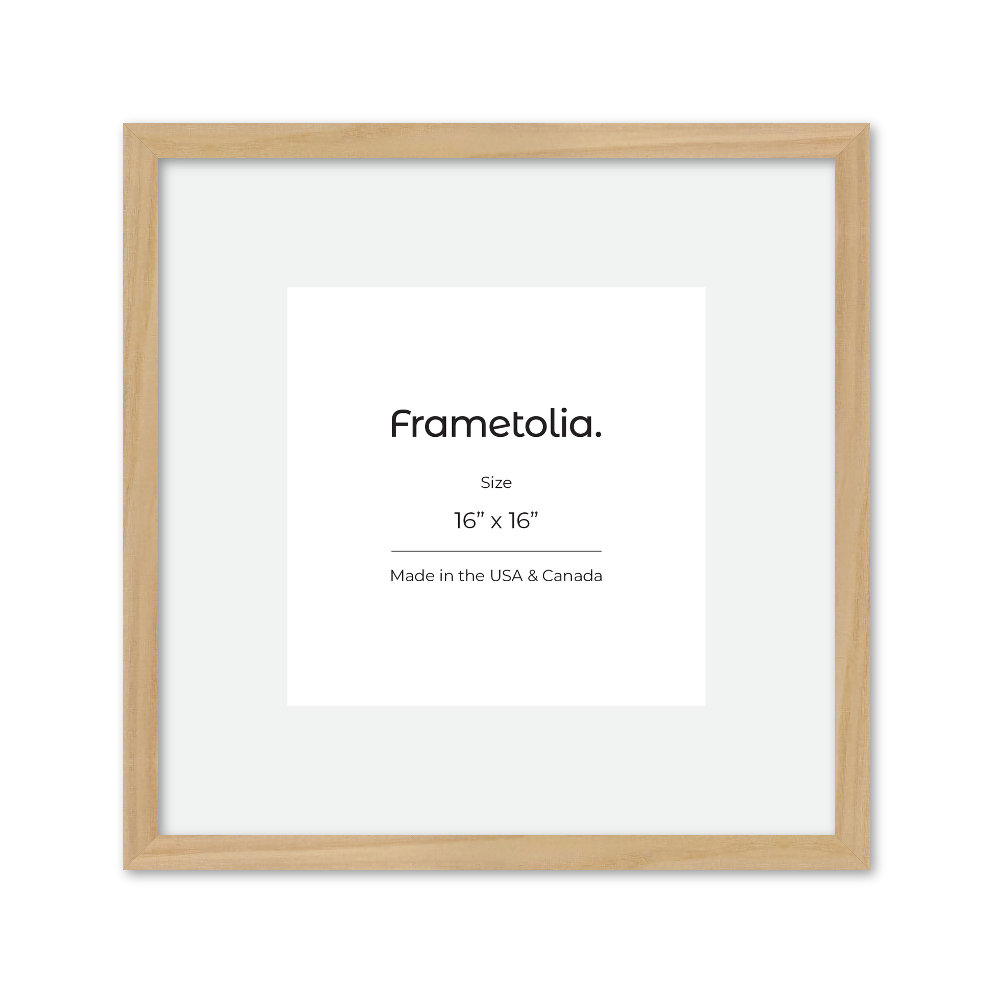 16" x 16" American Maple Heritage Wall Frame