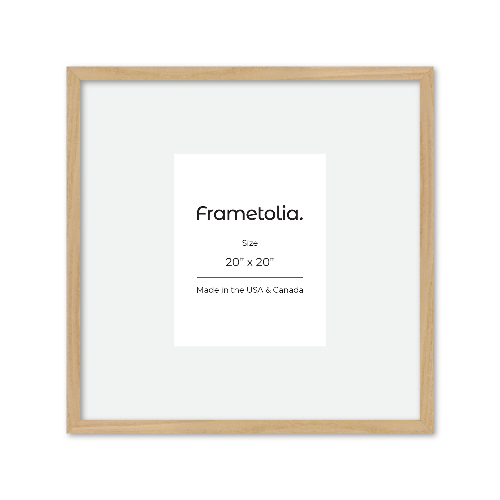 20" x 20" American Maple Heritage Wall Frame