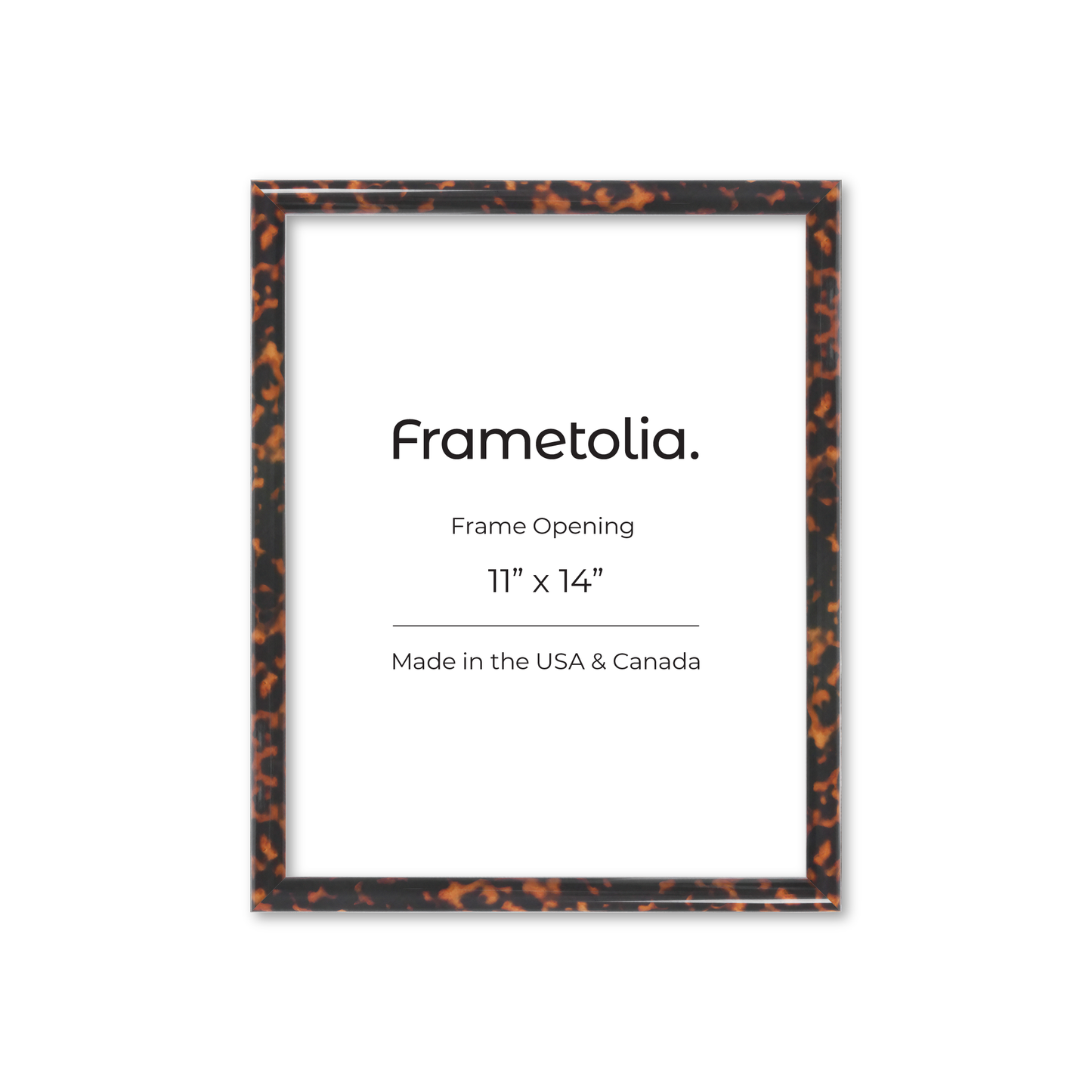 11" x 14" Tortoise Burlwood Milano Wall Frame