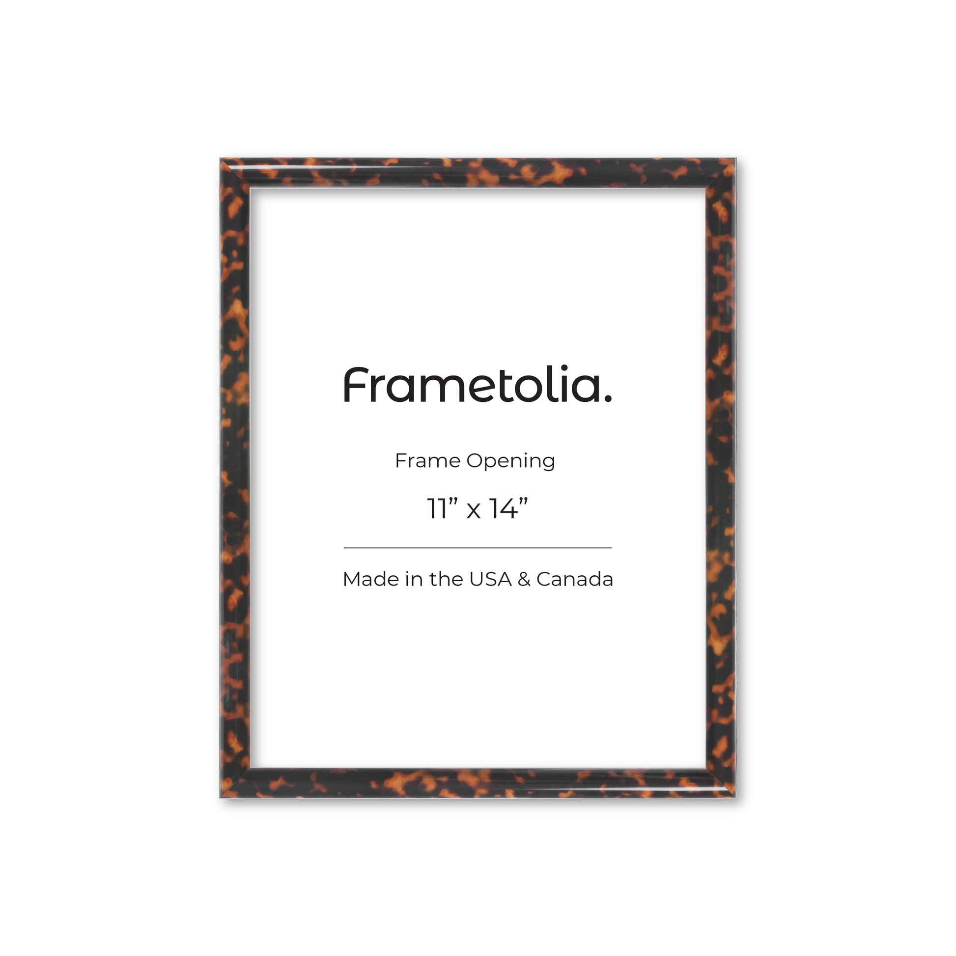 11" x 14" Tortoise Burlwood Milano Wall Frame