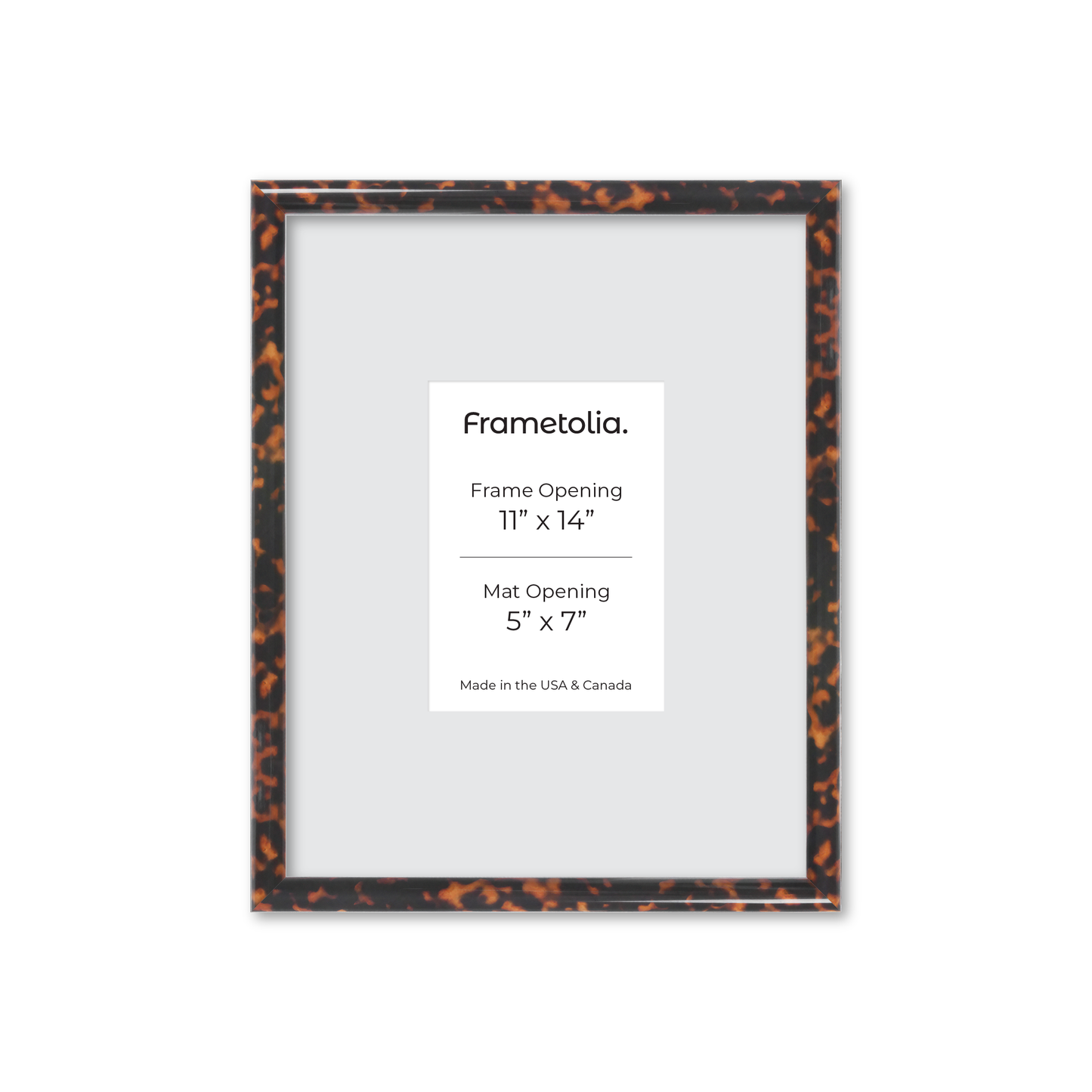 11" x 14" Tortoise Burlwood Milano Wall Frame