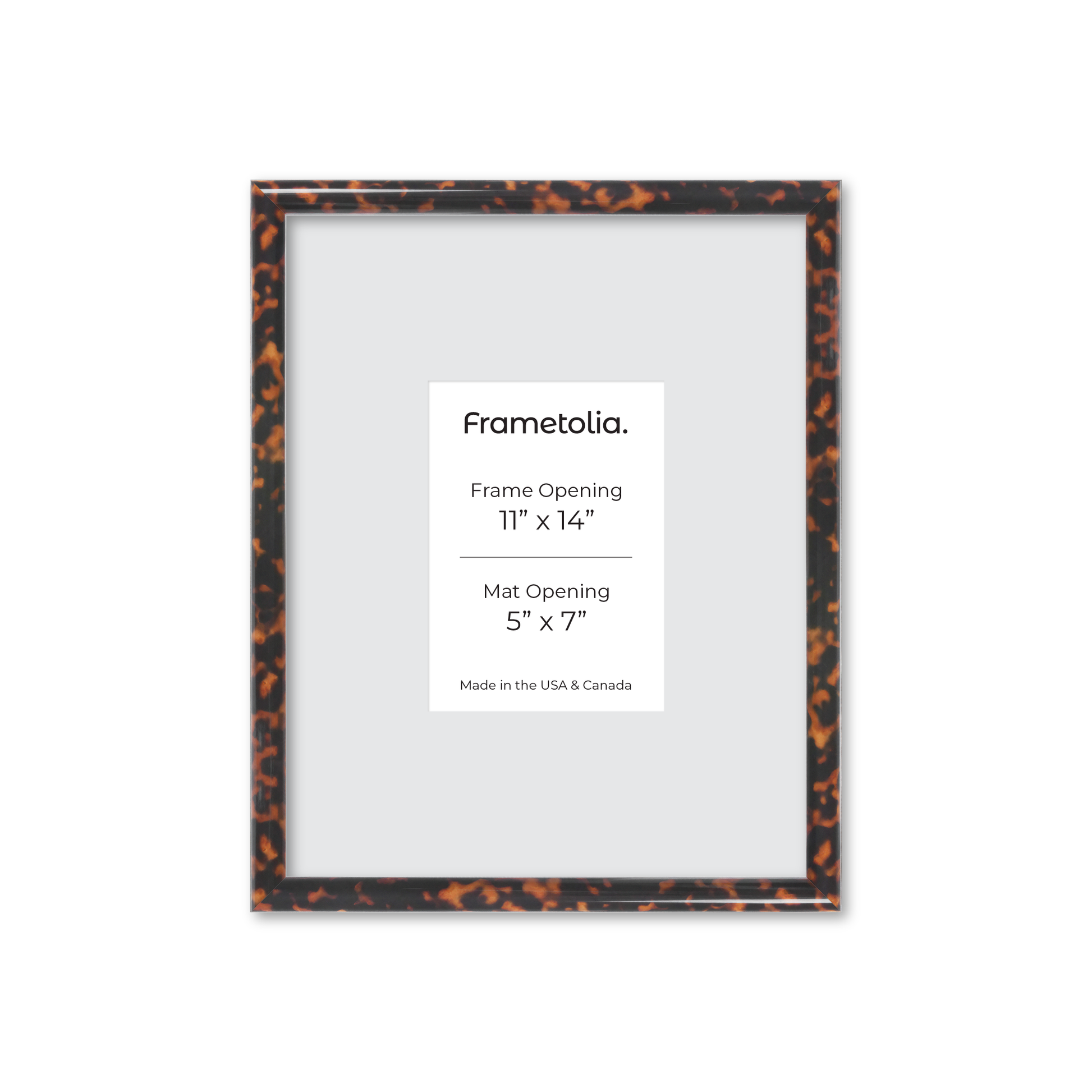 11" x 14" Tortoise Burlwood Milano Wall Frame