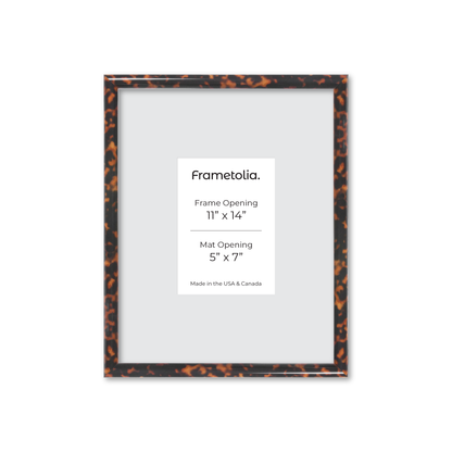 11" x 14" Tortoise Burlwood Milano Wall Frame
