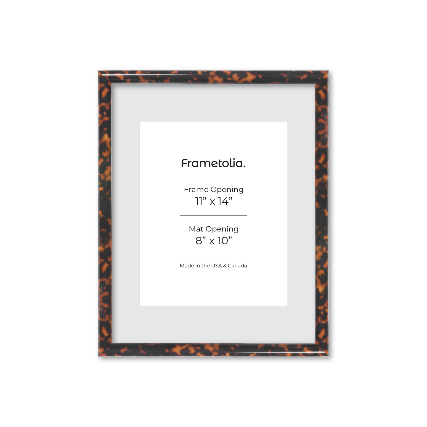 11" x 14" Tortoise Burlwood Milano Wall Frame