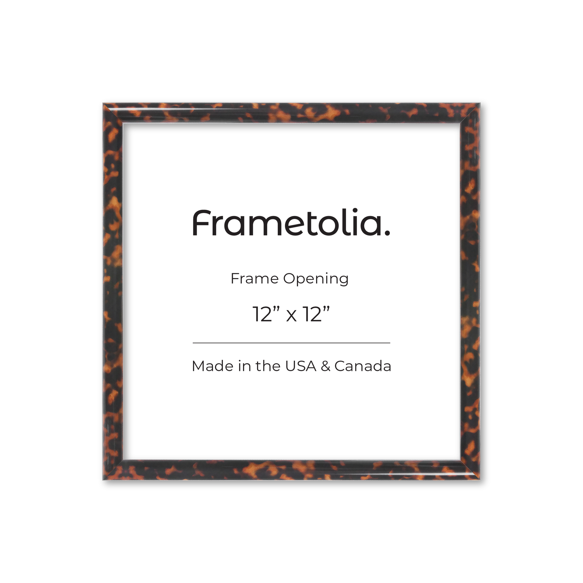 12" x 12" Tortoise Burlwood Milano Wall Frame