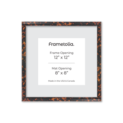 12" x 12" Tortoise Burlwood Milano Wall Frame