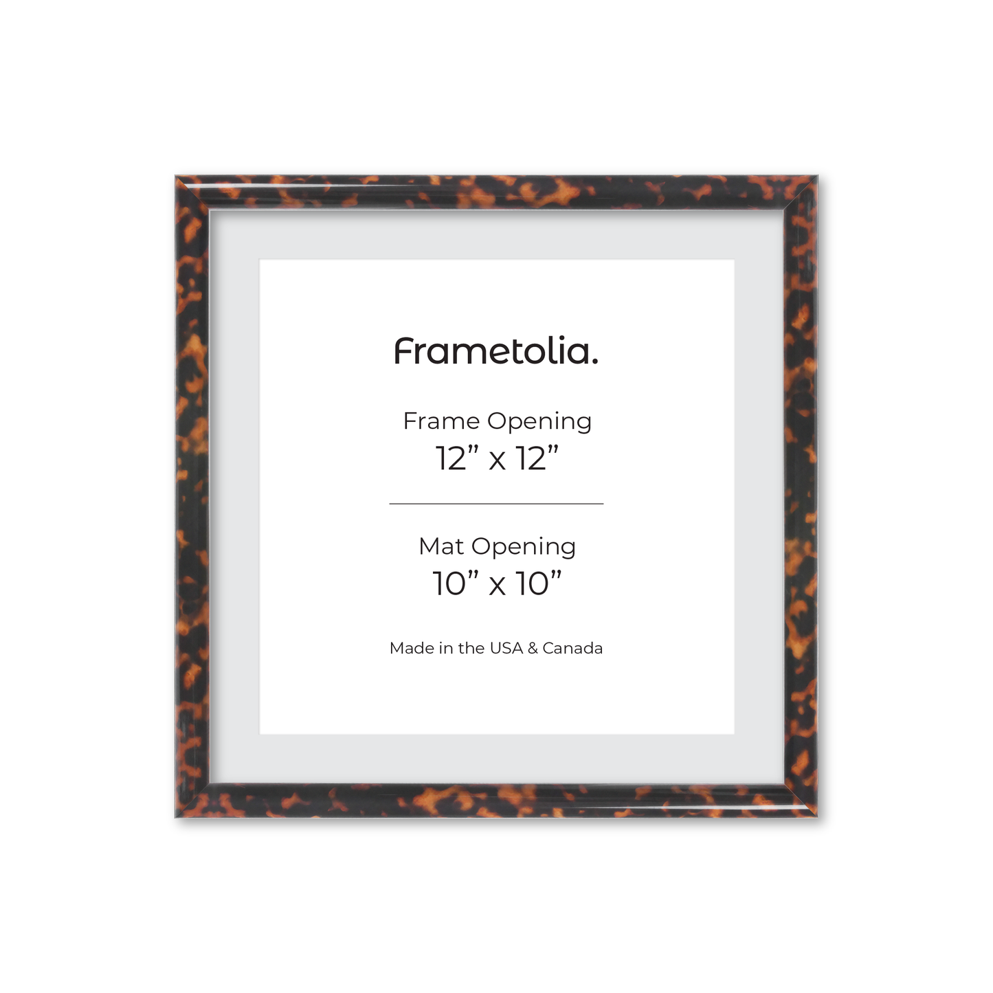 12" x 12" Tortoise Burlwood Milano Wall Frame