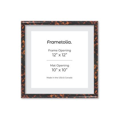 12" x 12" Tortoise Burlwood Milano Wall Frame