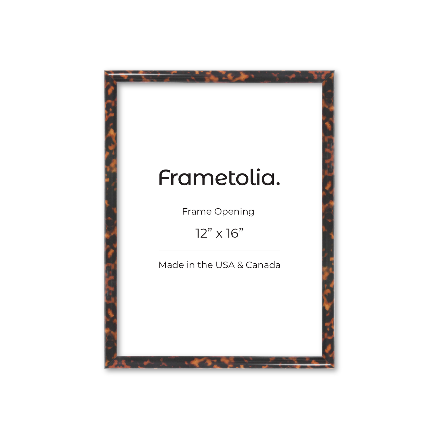 12" x 16" Tortoise Burlwood Milano Wall Frame