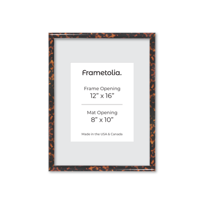 12" x 16" Tortoise Burlwood Milano Wall Frame