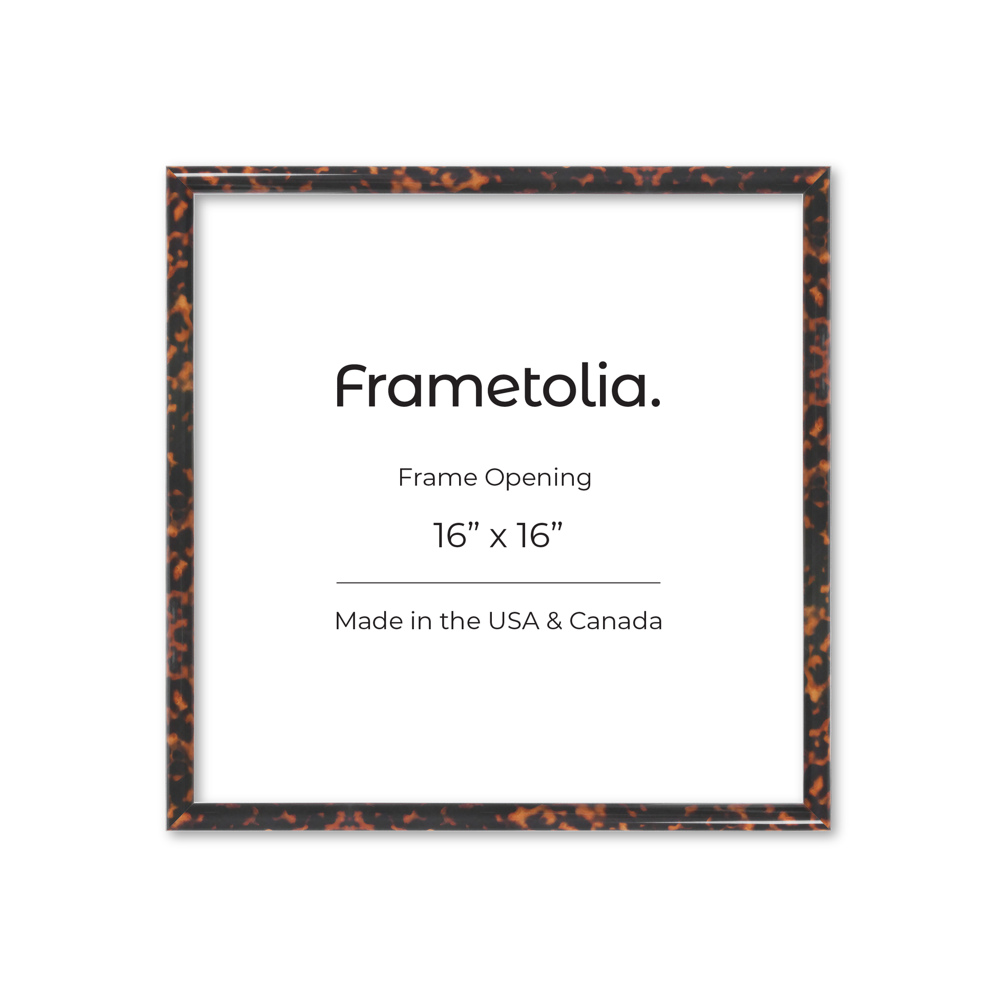 16" x 16" Tortoise Burlwood Milano Wall Frame