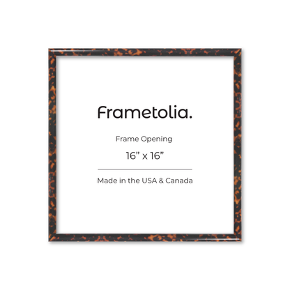16" x 16" Tortoise Burlwood Milano Wall Frame