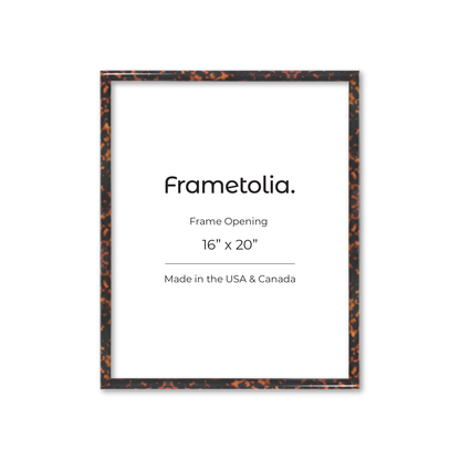 16" x 20" Tortoise Burlwood Milano Wall Frame