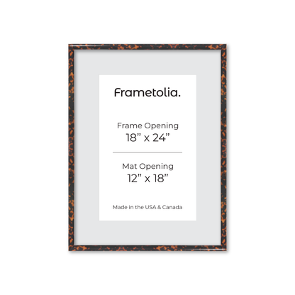 18" x 24" Tortoise Burlwood Milano Wall Frame