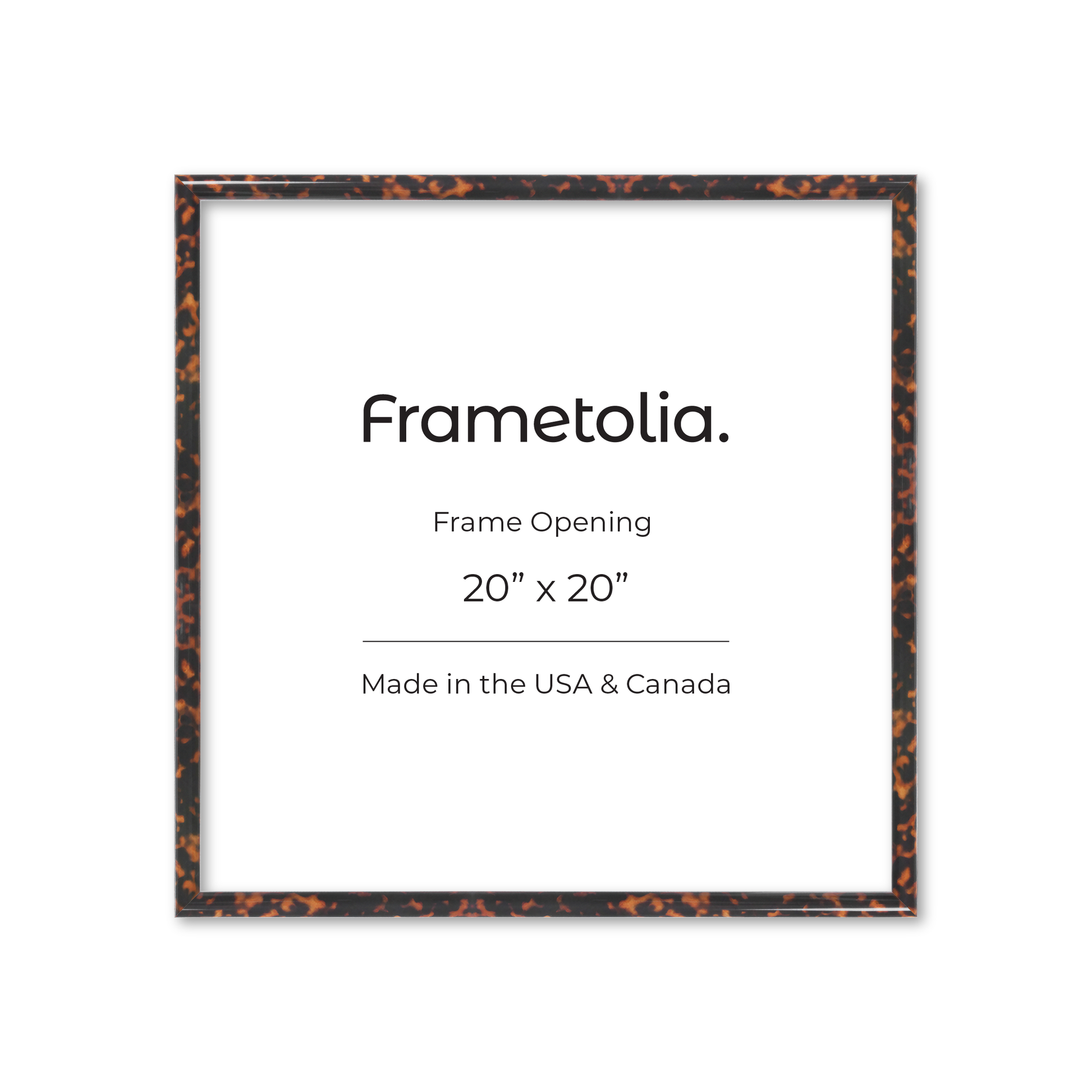 20" x 20" Tortoise Burlwood Milano Wall Frame