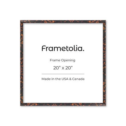 20" x 20" Tortoise Burlwood Milano Wall Frame