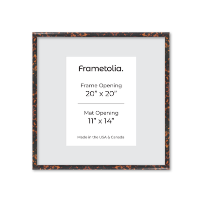 20" x 20" Tortoise Burlwood Milano Wall Frame
