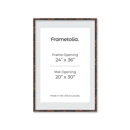 24" x 36" Tortoise Burlwood Milano Wall Frame